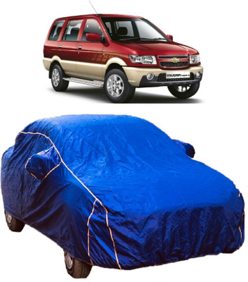 MoTRoX Car Cover For Chevrolet Tavera (With Mirror Pockets)(Blue)