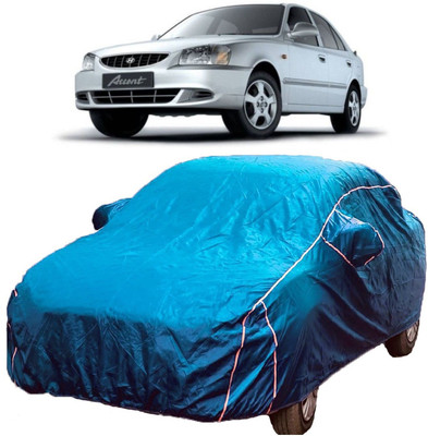 MoTRoX Car Cover For Hyundai Accent Viva (With Mirror Pockets)(Blue)