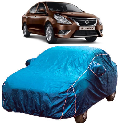 MoTRoX Car Cover For Nissan Sunny (With Mirror Pockets)(Blue)