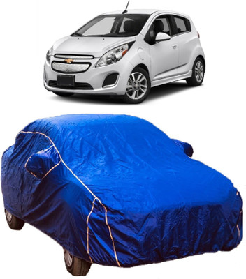 MoTRoX Car Cover For Chevrolet Spark (With Mirror Pockets)(Blue)