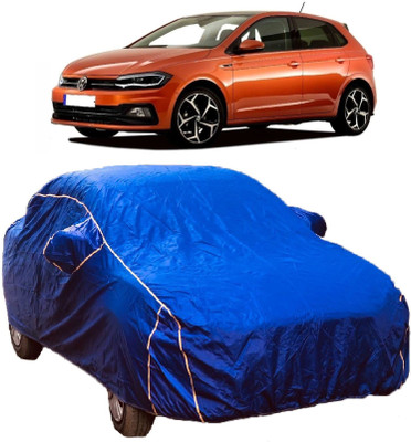 MoTRoX Car Cover For Volkswagen Polo Cross (With Mirror Pockets)(Blue)