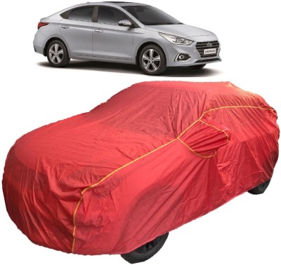 MoTRoX Car Cover For Hyundai Verna Transform (With Mirror Pockets)(Red)