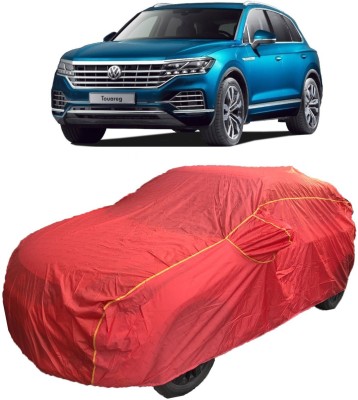 MoTRoX Car Cover For Volkswagen Touareg (With Mirror Pockets)(Red)