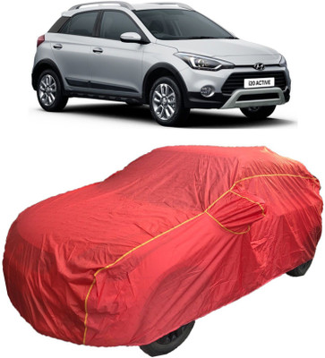 MoTRoX Car Cover For Hyundai i20 Active (With Mirror Pockets)(Red)