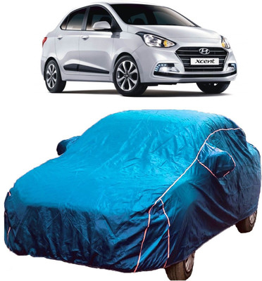 MoTRoX Car Cover For Hyundai Xcent (With Mirror Pockets)(Blue)