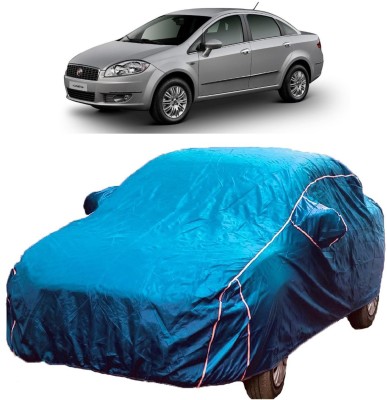 MoTRoX Car Cover For Fiat Linea Classic (With Mirror Pockets)(Blue)