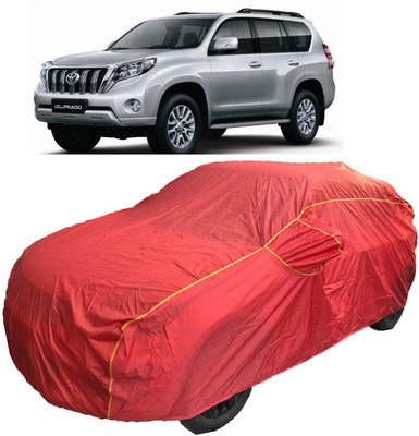 MoTRoX Car Cover For Toyota Land Cruiser Prado (With Mirror Pockets)(Red)