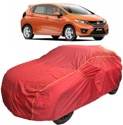 MoTRoX Car Cover For Honda Jazz (With Mirror Pockets)(Red)