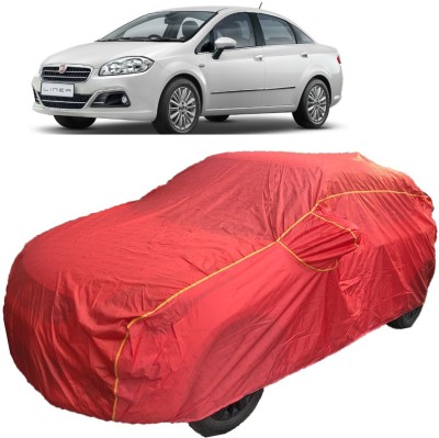 MoTRoX Car Cover For Fiat Lenia (With Mirror Pockets)(Red)