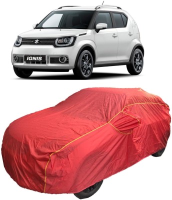 MoTRoX Car Cover For Maruti Suzuki Ignis (With Mirror Pockets)(Red)