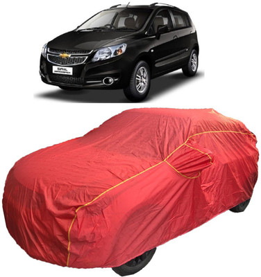 MoTRoX Car Cover For Chevrolet Sail U-VA (With Mirror Pockets)(Red)