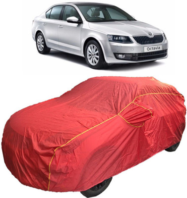MoTRoX Car Cover For Skoda Octavia (With Mirror Pockets)(Red)