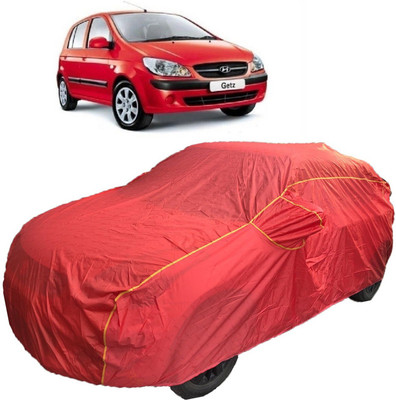 MoTRoX Car Cover For Hyundai Getz Prime (With Mirror Pockets)(Red)
