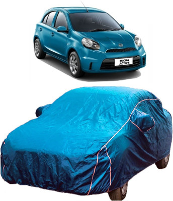 MoTRoX Car Cover For Nissan Micra Active (With Mirror Pockets)(Blue)