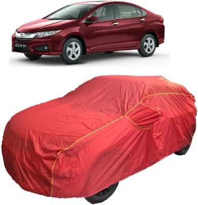 MoTRoX Car Cover For Honda City i-Dtec (With Mirror Pockets)(Red)