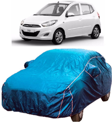 MoTRoX Car Cover For Hyundai i10 (With Mirror Pockets)(Blue)