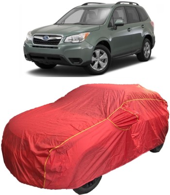 MoTRoX Car Cover For Chevrolet Forester (With Mirror Pockets)(Red)