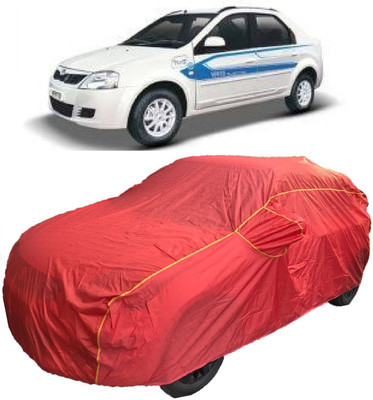 MoTRoX Car Cover For Mahindra e-Verito (With Mirror Pockets)(Red)