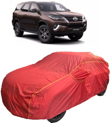 MoTRoX Car Cover For Toyota Fortuner (With Mirror Pockets)(Red)