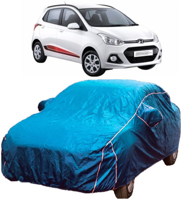 MoTRoX Car Cover For Hyundai Grand i10 (With Mirror Pockets)(Blue)