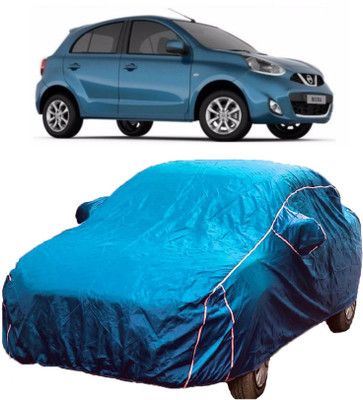 MoTRoX Car Cover For Nissan Micra (With Mirror Pockets)(Blue)