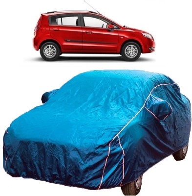 MoTRoX Car Cover For Chevrolet Sail Hatchback (With Mirror Pockets)(Blue)