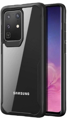 MOBILOVE Back Cover for Samsung Galaxy S20 Ultra | Four Corner Hybrid Soft PC Anti Clear Gel TPU Bumper Case(Black, Rugged Armor, Pack of: 1)