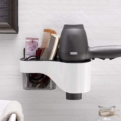 HOKiPO Self-Adhesive Hair Dryer Stand Wall Mounted Dryer Holder