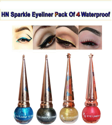 H&N Long Lasting Waterproof Sparkle Eyeliner Black Blue Gold Red 5 ml(Multicolor)