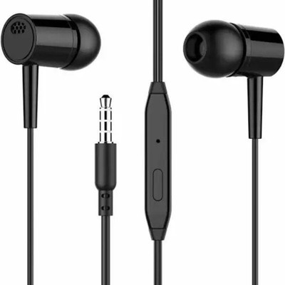 Brown Bee M9 Rich Bass Strome Quality Earphone Wired Headset(Black, Wired in the ear)