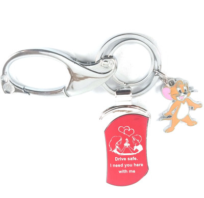 SHOKY LOOKS Drive safe black Color Both sides same with Jerry Key Chain