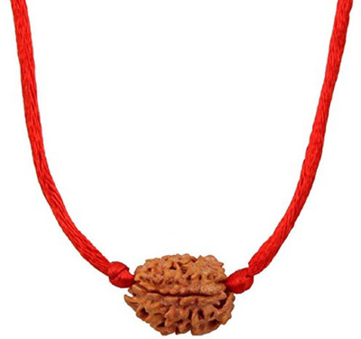 NAKSHATRA JUNCTION Brown Wood 3 Mukhi /3 Face Rudraksha with Lab Certificate for Men and Women Wood