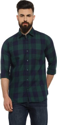 CAMPUS SUTRA Men Checkered Casual Dark Blue, Dark Green Shirt