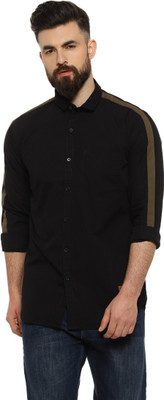 CAMPUS SUTRA Men Solid Casual Black Shirt