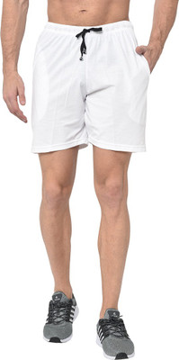 MACK JONNEY Solid Men White Regular Shorts