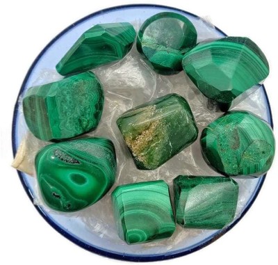 EXCEL GREEN MALACHITE Tumbled Crystal Healing Stone Reiki Polished Gemstone-100 gr Decorative Showpiece  -  3 cm(Crystal, Green)