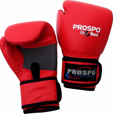PROSPO Top-Grade Boxing Gloves, Kickboxing Bagwork Gel Sparring Training Gloves, Boxing Gloves(Red)