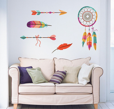 Wallzone 120 cm Feather Removable Sticker(Pack of 1)