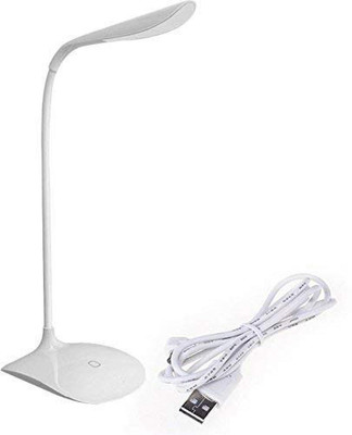 MD IMPEX Rechargeable LED Touch On/Off Switch Desk Lamp Study Lamp(31 cm, White)