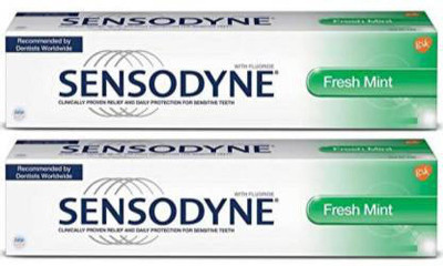 SENSODYNE FRESH MINT TOOTHPASTE PACK OF 2 Toothpaste(140 g, Pack of 2)