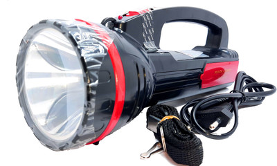 Rocklight Power Of Double Rechergable Battery With 40W Laser Led + 12 SMD Side KIsan led torch. Torch(Red, Black, 20 cm, Rechargeable) Rocklight Power Of Double Rechergable Battery With 40W Laser Led + 12 SMD Side KIsan led torch. Torch(Red, Black, 20 cm, Rechargeable)