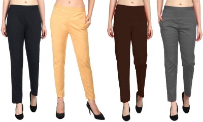 SriSaras Regular Fit, Relaxed Women Multicolor Trousers