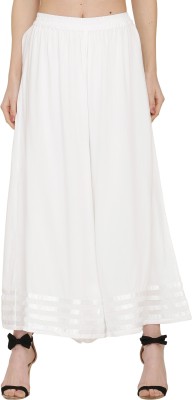 Sellingsea Flared Women White Trousers