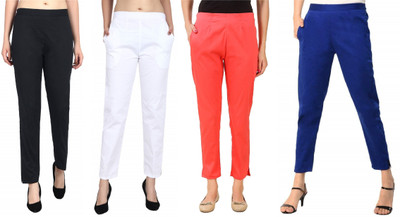 SriSaras Regular Fit Women Multicolor Trousers
