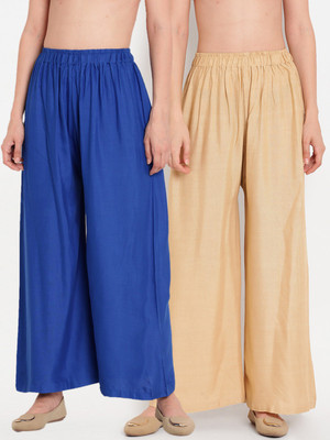 TAG-7 Flared Women Blue, Beige Trousers