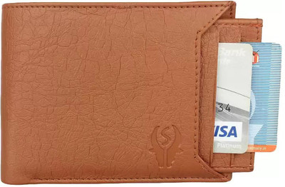 GD Fashion Men Tan Fabric Wallet(8 Card Slots)