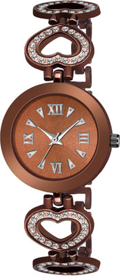Quebec Attractive Designer Party-Wedding Style Brown Belt Watch For Women & Girls Analog Watch - For Girls