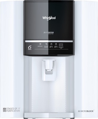 Whirlpool Purasense 7 L RO + UV + UF Water Purifier with DIY Technology (White, Black)