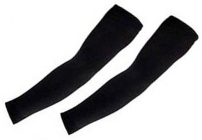 GLUCKLICH Cotton Arm Sleeve For Men & Women(Free, Black)