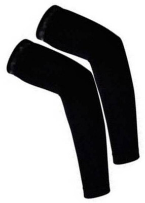 GLUCKLICH Cotton Arm Sleeve For Men & Women(Free, Black)